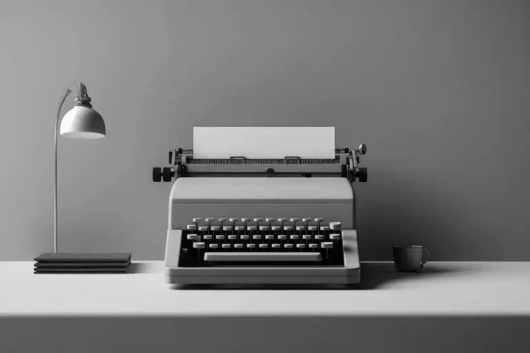 een retro typemachine als symbool voor zzp copywriter of freelance tekstschrijver